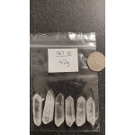 Double Terminated Quartz Points 6 pcs (Set 10, 42g)