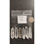 Double Terminated Quartz Points 6 pcs (Set 05, 74g)