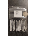 Double Terminated Quartz Points 6 pcs (Set 07, 58g)